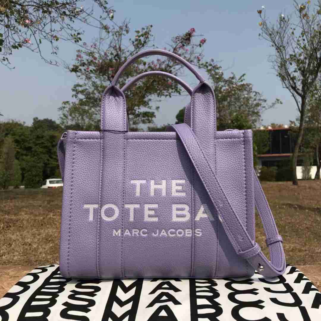

the Tote Marc Springsummer Mj New Fashion Genuine Leather Mini Tote Bag Women's Solid Handbag Litchi Pattern Jacobs3osqjocobs, White