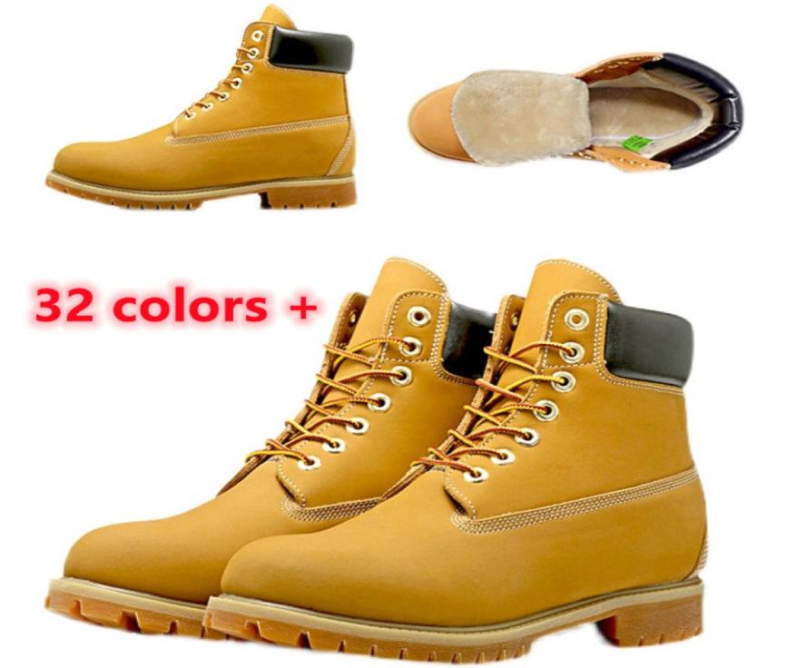 Top quality timber boot black yellow high mens designer camouflage leather tbl winter snow boots men women land waterproof with fu7358263