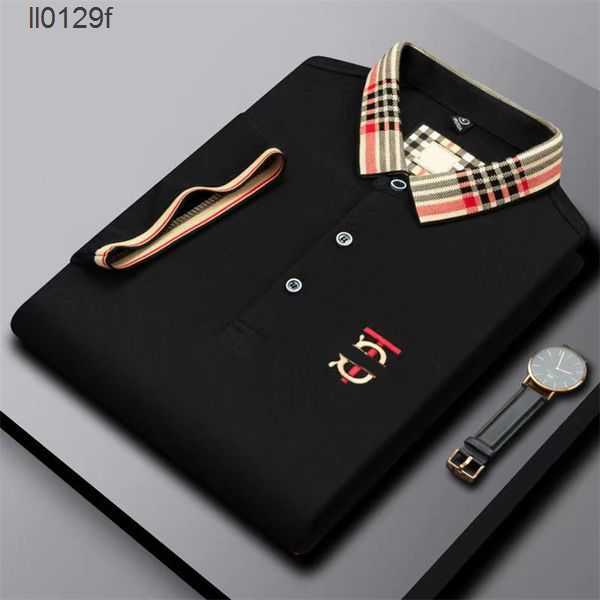 

New Designer Polo Shirts Men Luxury Casual Bee Letter Print Embroidery Fashion High Street Asian size M-3XL 214F, Green