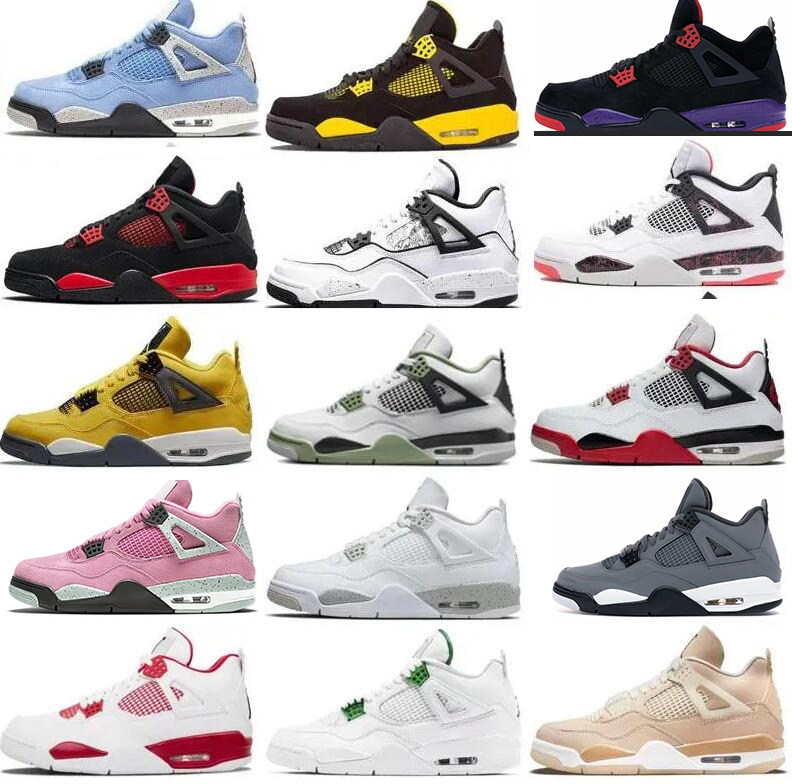 

2023 Jumpman 4 4s Casual Shoes Basketball Shoes Sports Shoes Red Thunder Black Cat Male White Desert Moss Female What The Taupe Haze Shimmer Royal Sneaker Size 36 47, #23