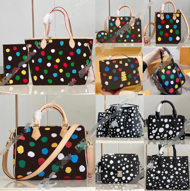 

Yk bags Yayoi Kusama Tote Bag Collection Multi Pochette 3d Painted Dots Print Colorful Speedy Designer Accessoires Crossbody Shoulder Hangbags luxurys handbags
