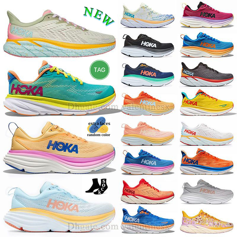 

Hoka Original One One Running Shoes Hokas Clifton 9 Bondi 8 8s 8A Free People Golden Coast Floral Lunar Rock Outer Space Blue Black White Pink Athletic Run Shoe Sneakers