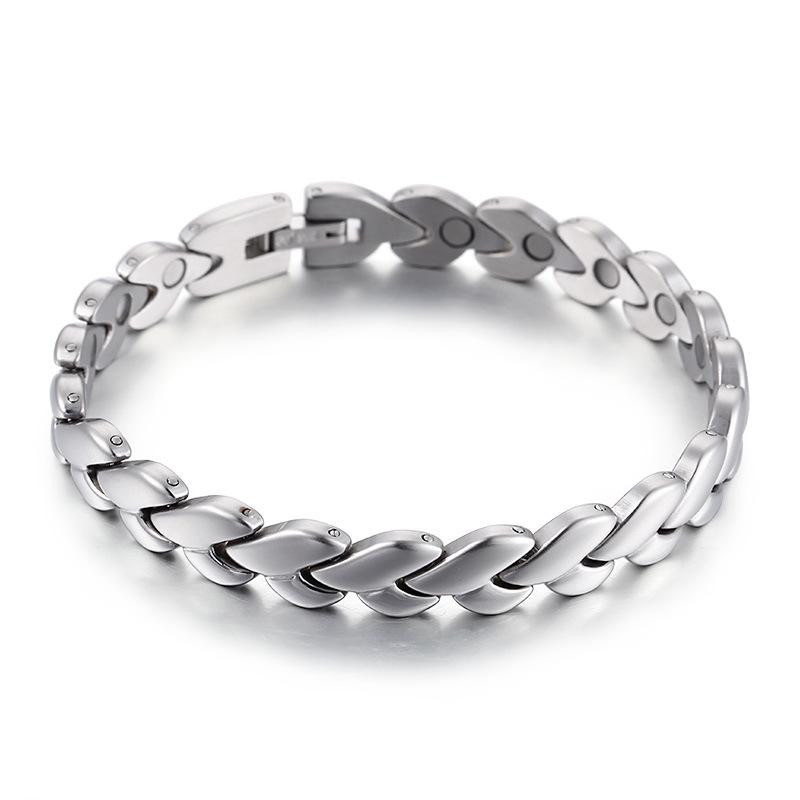 

Bangle Fashion Female SilverTree Geomertic Bracelets Stainless Steel Zirconia Health Magnets Energy Bracelets Jewelry