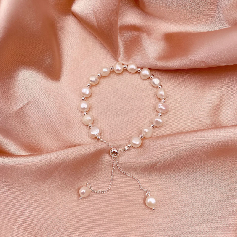 Natural Freshwater Pearl Strands Bracelet Luxury Baroque Pearls Beaded Jewelry for Women Gift-image-868097447