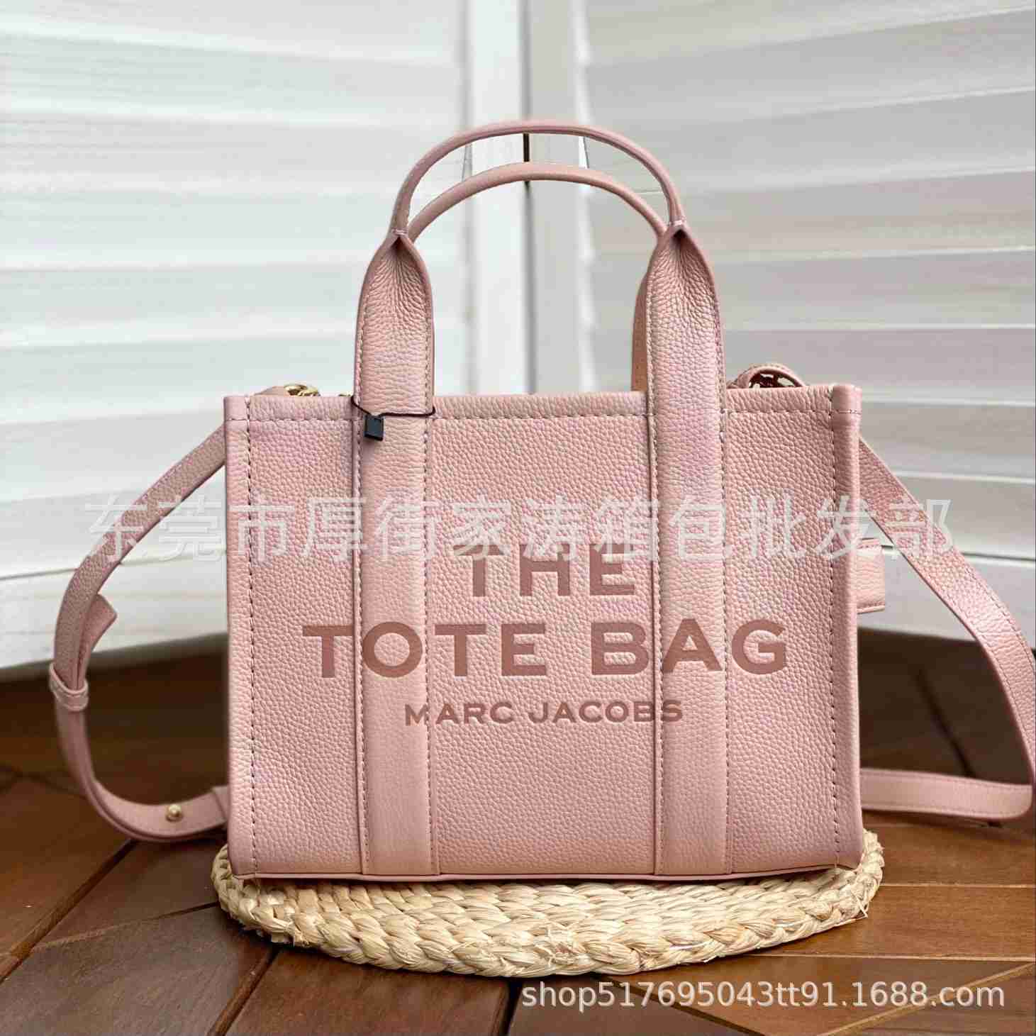 

the Tote Marc Springsummer Mj New Fashion Genuine Leather Mini Tote Bag Women's Solid Handbag Litchi Pattern Jacobsp2v4jocobs, White