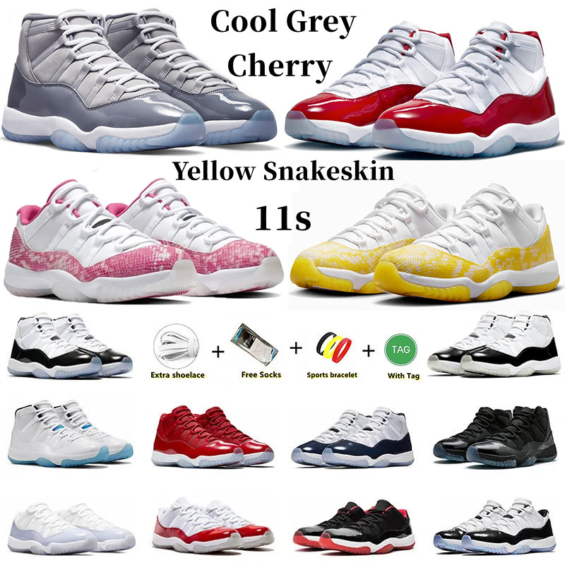 

Jumpman 11 Men women Basketball Shoes DMP cherry cool grey concord gray breed jubilee gray 11s low Yellow pink Snakeskin purple violet mens women Sports sneakers, Color#35