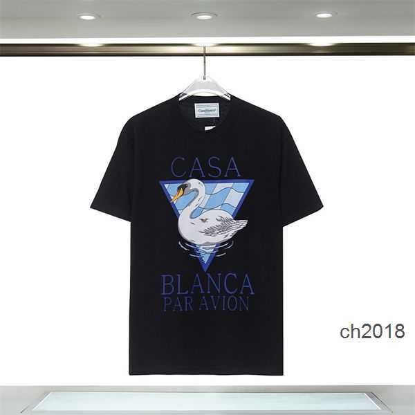 

Mens Womens Designer T shirt Printed Fashion man T-shirt Top Qualities Cotton Casual Tees Short Sleeve Luxury Hip Hop Streetwear Casablanc TShirts PZJ7