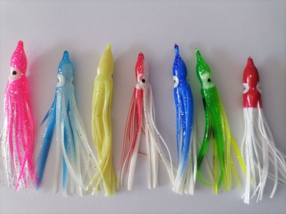 

fishing soft squid octopus skirt lure mix colours order
