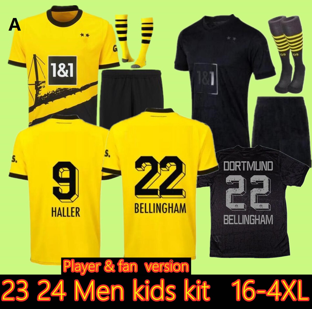 

HALLER REUS 23 24 dortmund soccer jerseys FANS player 2023 2024 football shirts BELLINGHAM men kids REYNA BRANDT SCHLOTTERBECK ADEYEMI MOUKOKO GUERREIRO 3XL 4XL 116, Black
