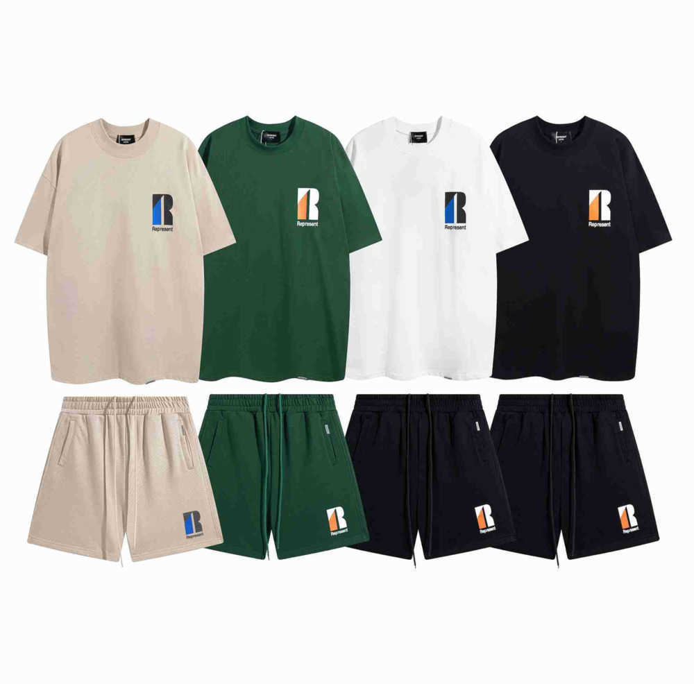 

Men' T-Shirts REPRESENT Best Quality Men Casual set Streetwear Vintage Fashion Letter printing Graphics Oversized Loose Breathable design 60ess