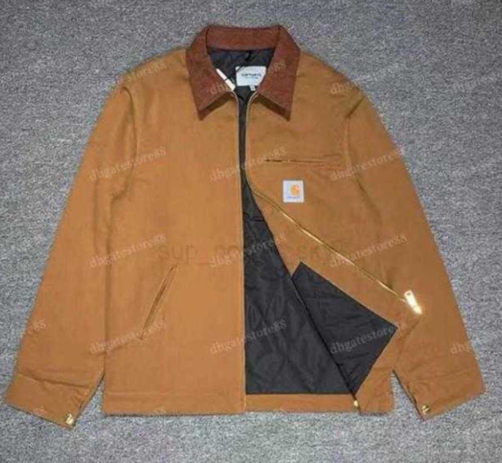 

Carhart Designer Mens Jackets wip thick Detroit American work clothes cotton jacket men women couple Breathable design 62ess, Black (thickened with cotton)