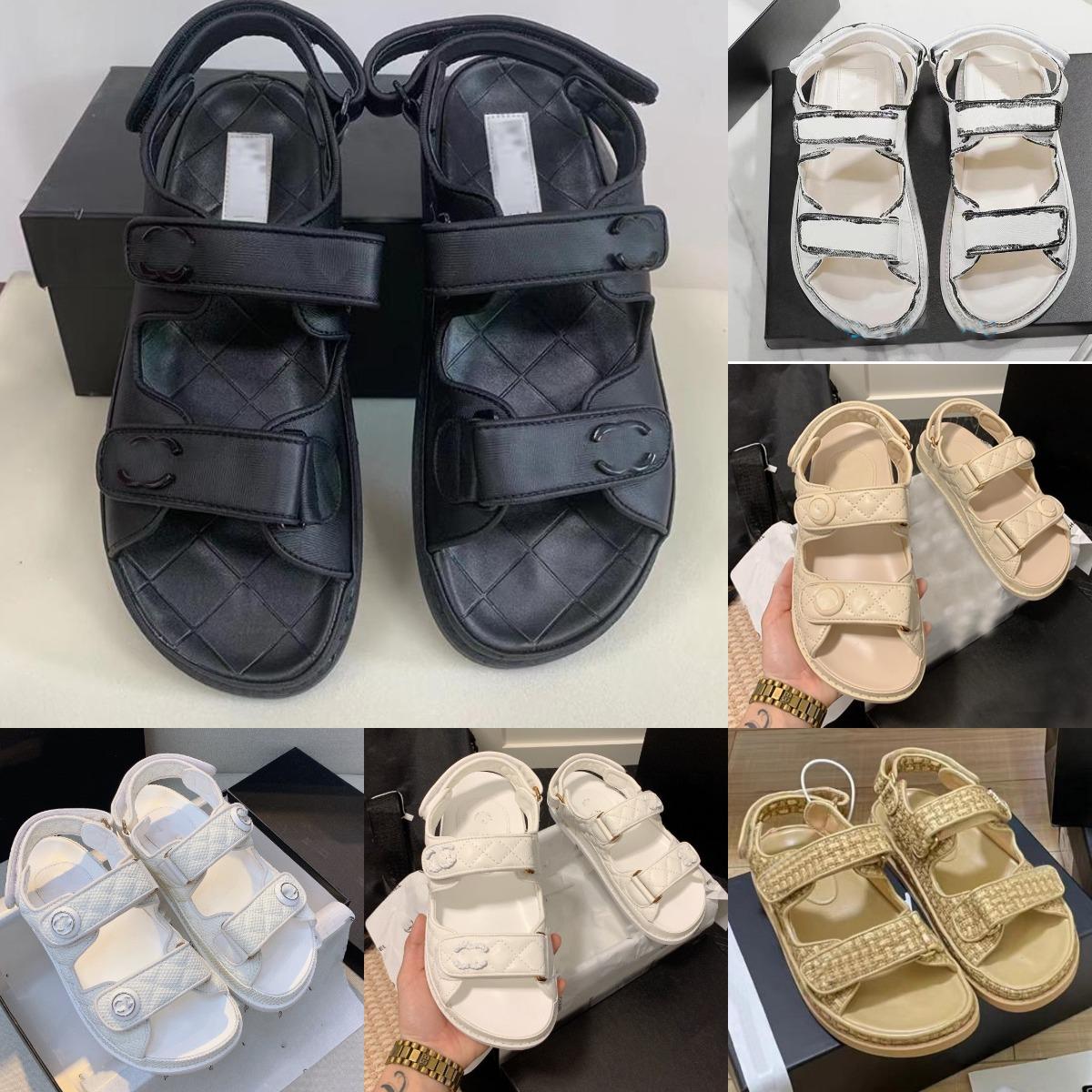 

Luxury Women Ladies Sandals Quilted Summer Designer Sandles Shoes Platform Flats Low Heel Diamond Buckle Sandal Slip On Ankle Strap Beach Shose Flip Flop Slipper, Color#4