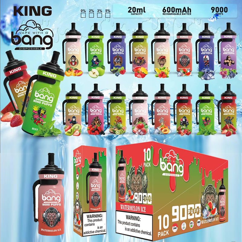 

Authentic Bang Bar Disposable E cigarette 9000 puffs vape pen 20ml prefilled pod 600 mAh Recharge battery Mesh Coil vapor devices 0% 2% 3% 5%