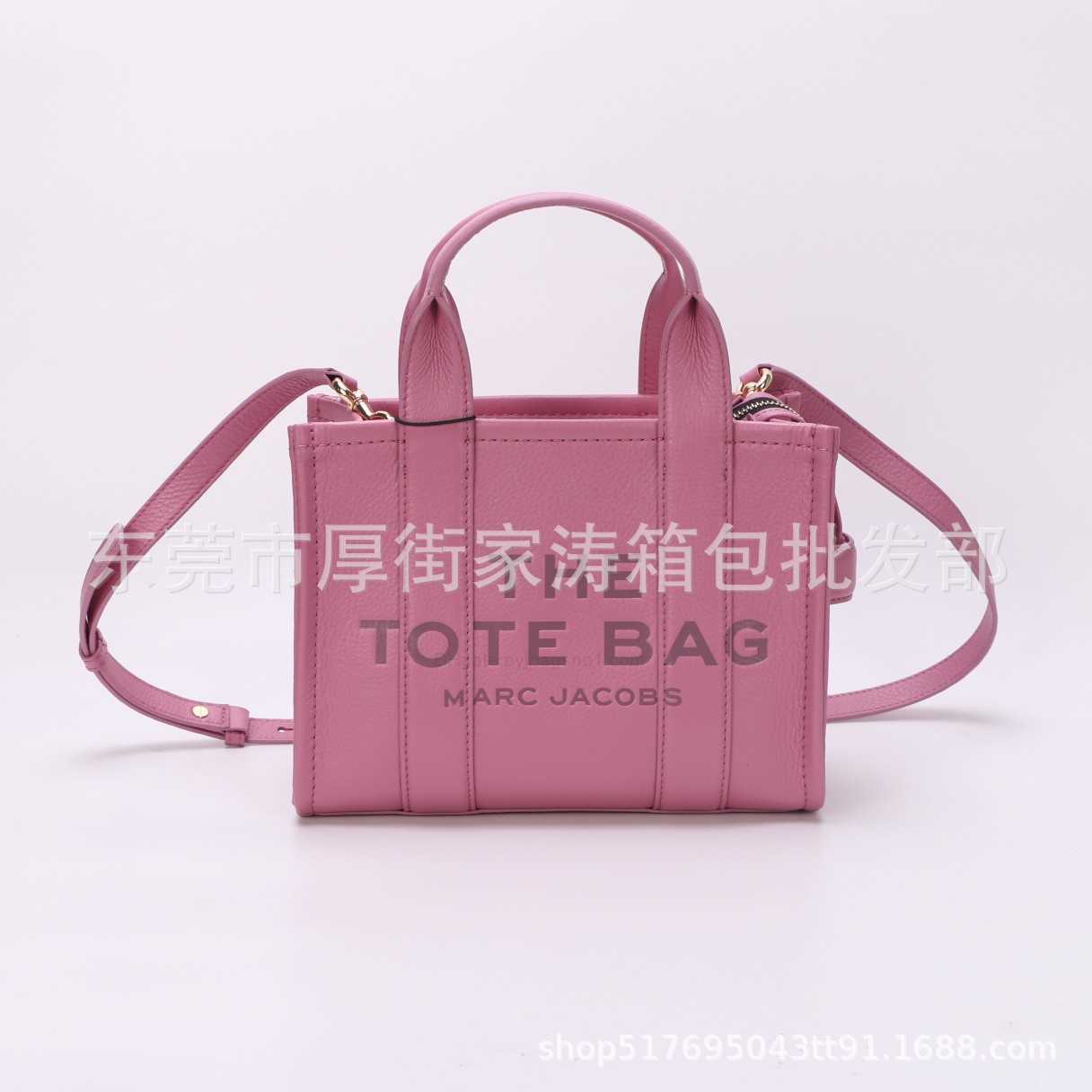 

the Tote Marc Springsummer Mj New Fashion Genuine Leather Mini Tote Bag Women's Solid Handbag Litchi Pattern Jacobsvvuljocobs, White