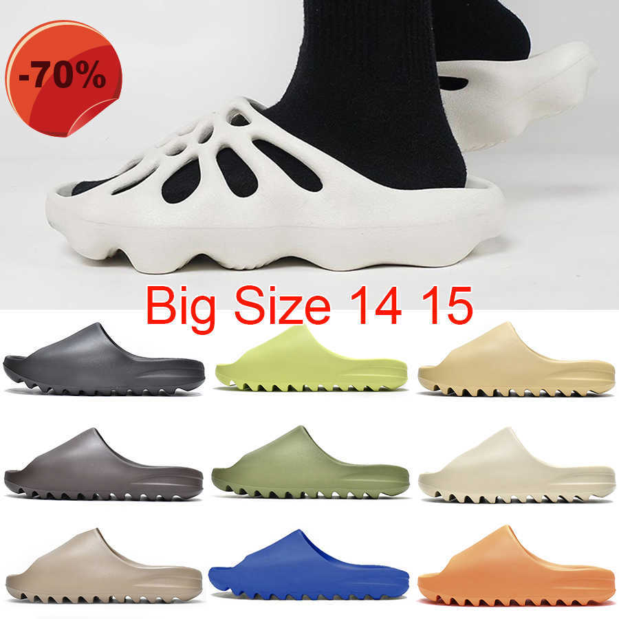 

With Box TSM TopSportMarket Sandals Slides Slippers Men Women Glow Green Desert Sand Black Bone White Core Ochre New Pure Onyx Orange Resin Soot Restock Shoe Bing S, Fr ochre