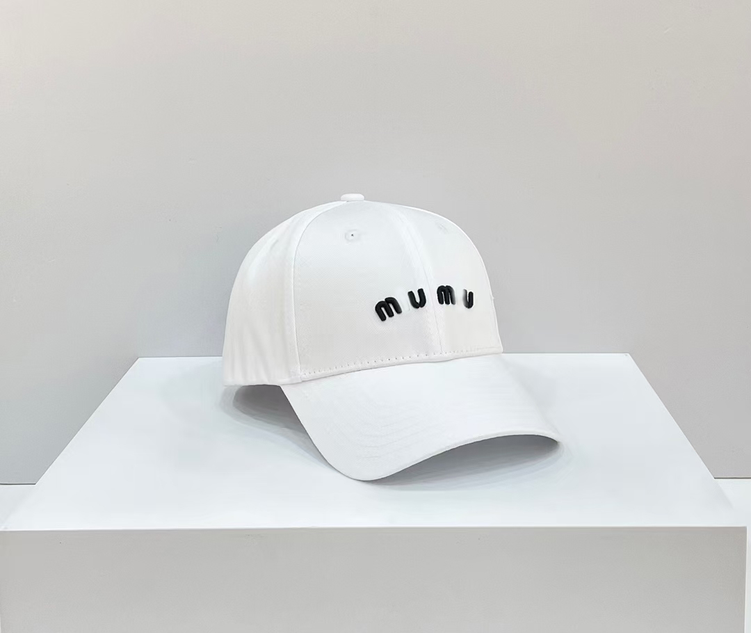 

Vintage stereo miu letter cap Children's designer Designer Beanie hat Fashion semi soft top male couple Sunscreen baseball cap