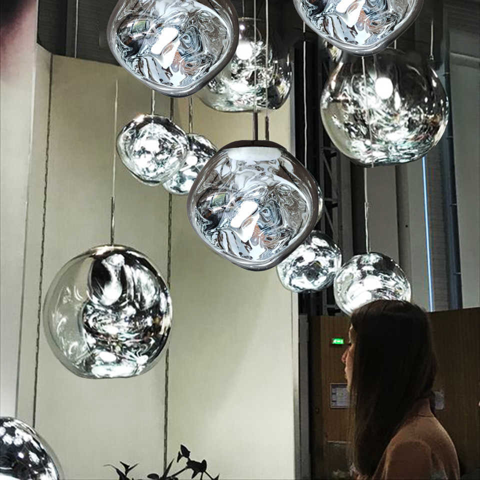 Modern lava chandelier Creative clothing store bar lamp Villa duplex living room dining room stair chandelier R240814-image-868613090