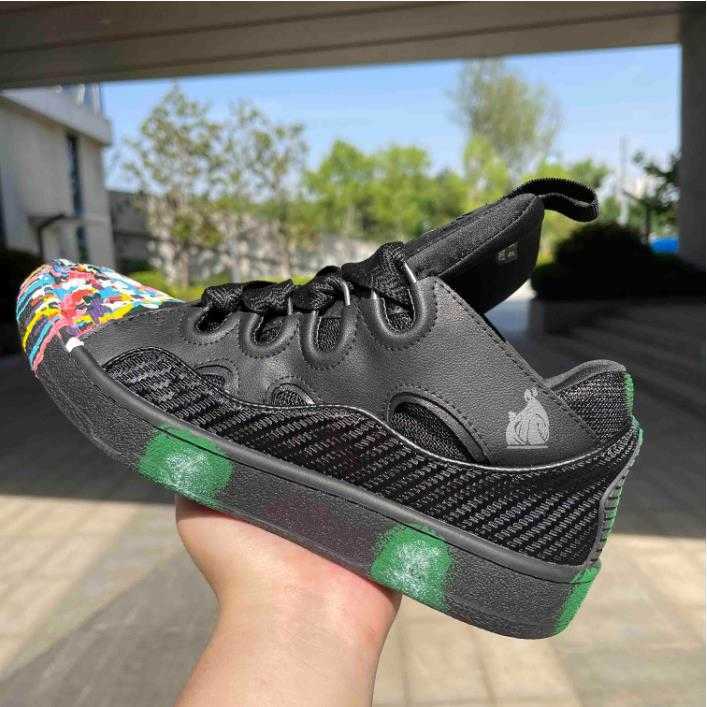 

Designer Curb sneakers classical mesh woven Lace-up shoes 2022 style extraordinary sneaker embossed Leather men womens in nappa calfskin shoe Rubber, Color 18