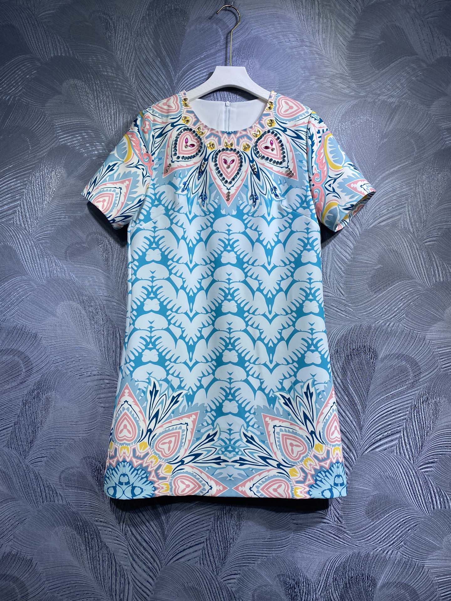 

Original Designer New Dress 2023 Spring/Summer Fashion Women's Round Neck Short Sleeve Elegant Dress, Customize