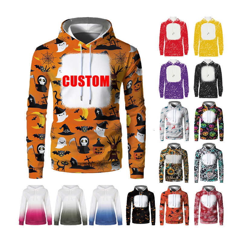 

High Quality Us Size Kids and Adult Sublimation Blanks Polyester Hoodies Bleached Hoodie Sweatshirt Faux Sweatshirts