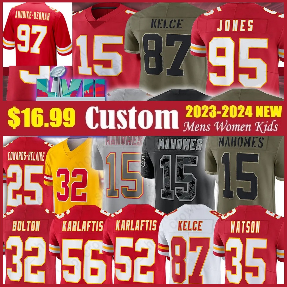 

16KCC KIDS MENS WOMEN Custom Football Jerseys 2023 NEW Youth American Teams Sports Jerseys CHEAPKCC All Stitched Children Athletic Outdoor Red Fast Ship 4XL 5XL 6XL, Color