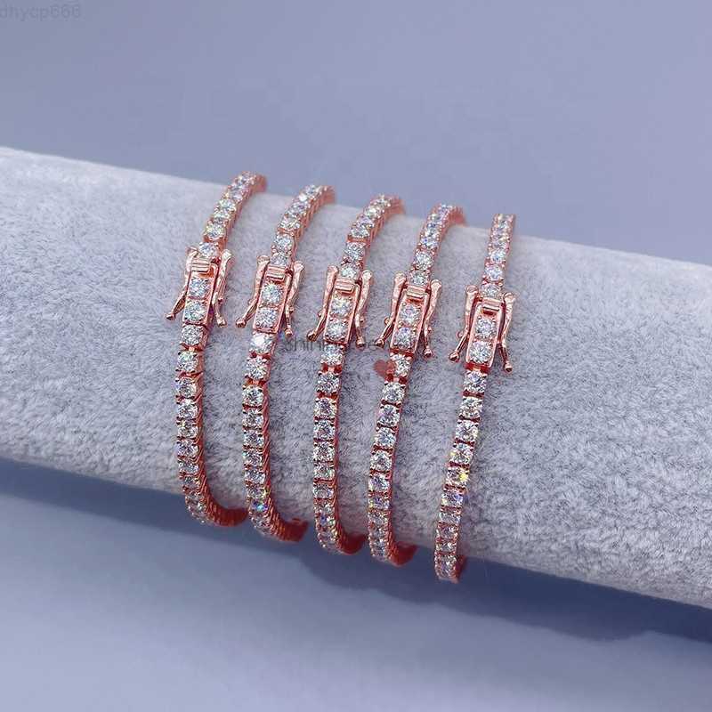 

drop shipping jewelry factory 3mm 4mm vvs moissanite diamond tennis bracelet 925 silver