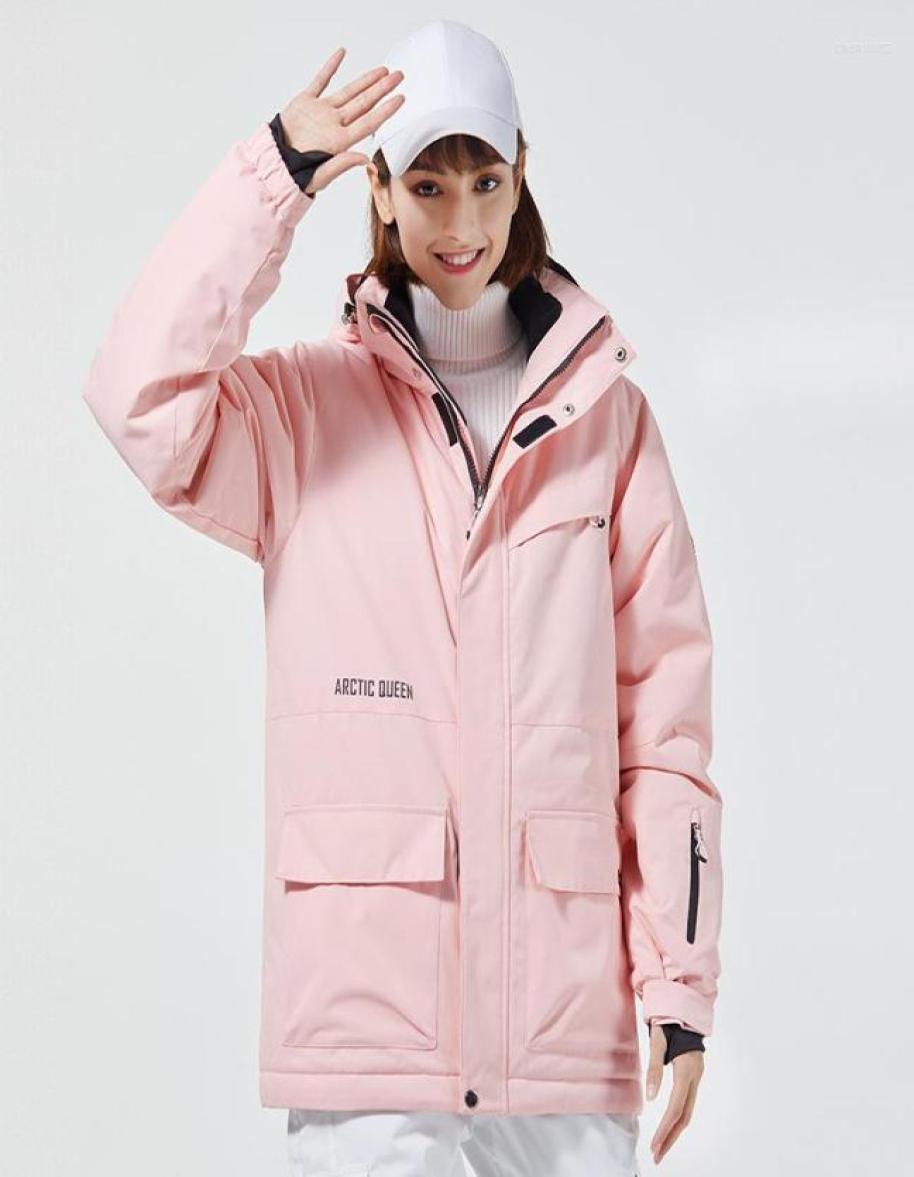 

Skiing Jackets Workwear Women Ski Jacket Waterproof Outdoors Winter Warm Coat Snowboarding Female Snow Clothes5857718, Pink