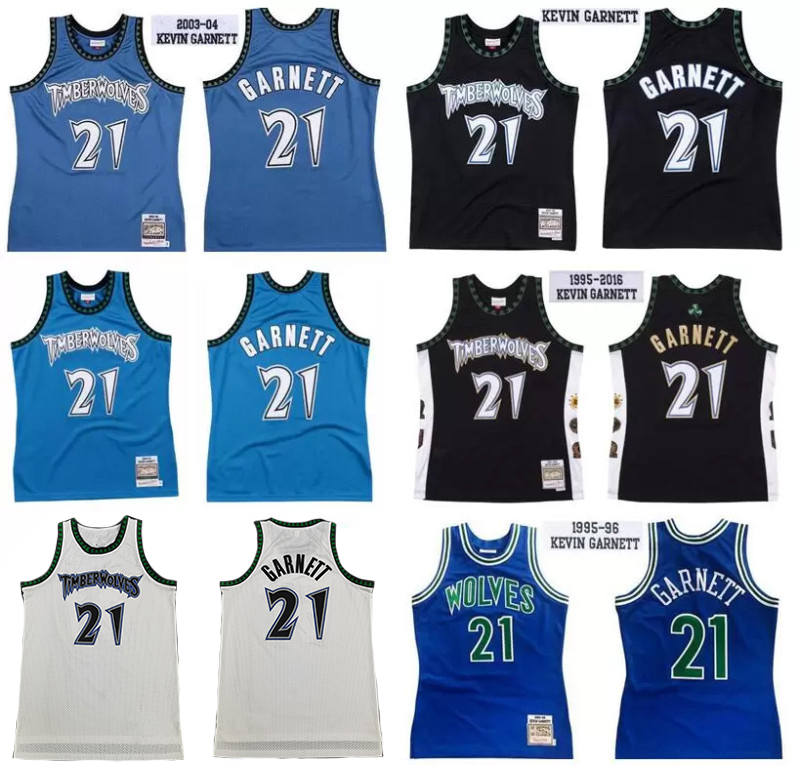 

Kevin Garnett Retro Basketball Jerseys Men Mitchell & Ness Timberwolve vintage Jersey Wear vest, Color 2