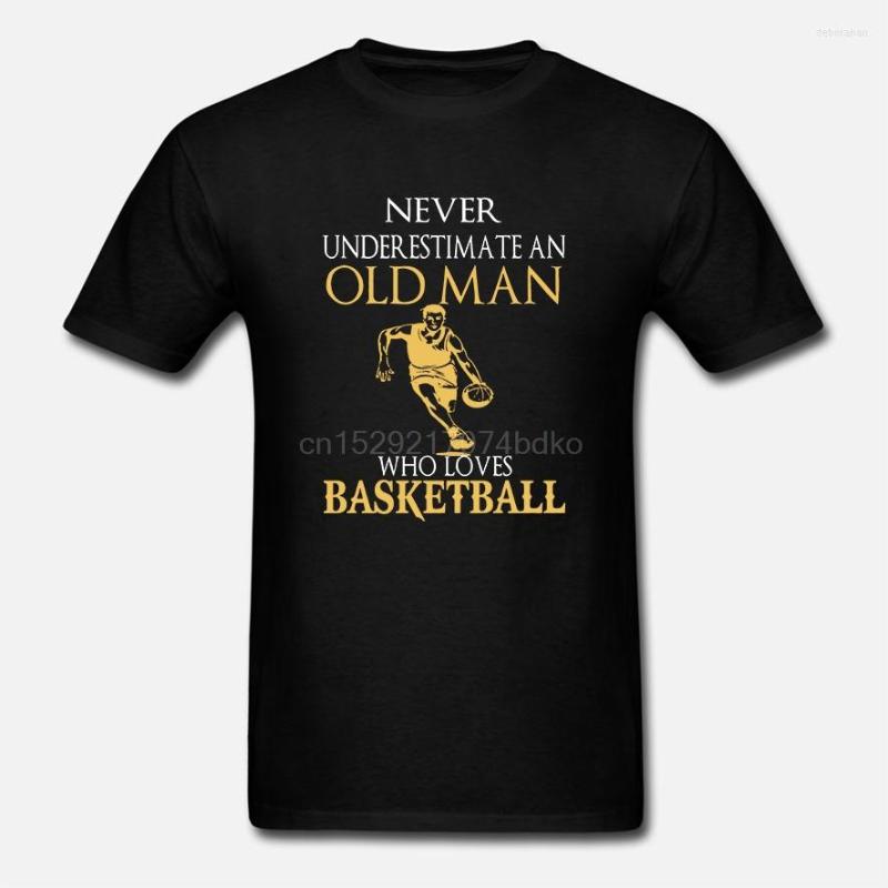 

Men' T Shirts Arrival Shirt Family Short Never Underestimate An Old Man Basketballer Men Summer O-Neck Tee, Men-darkpurple