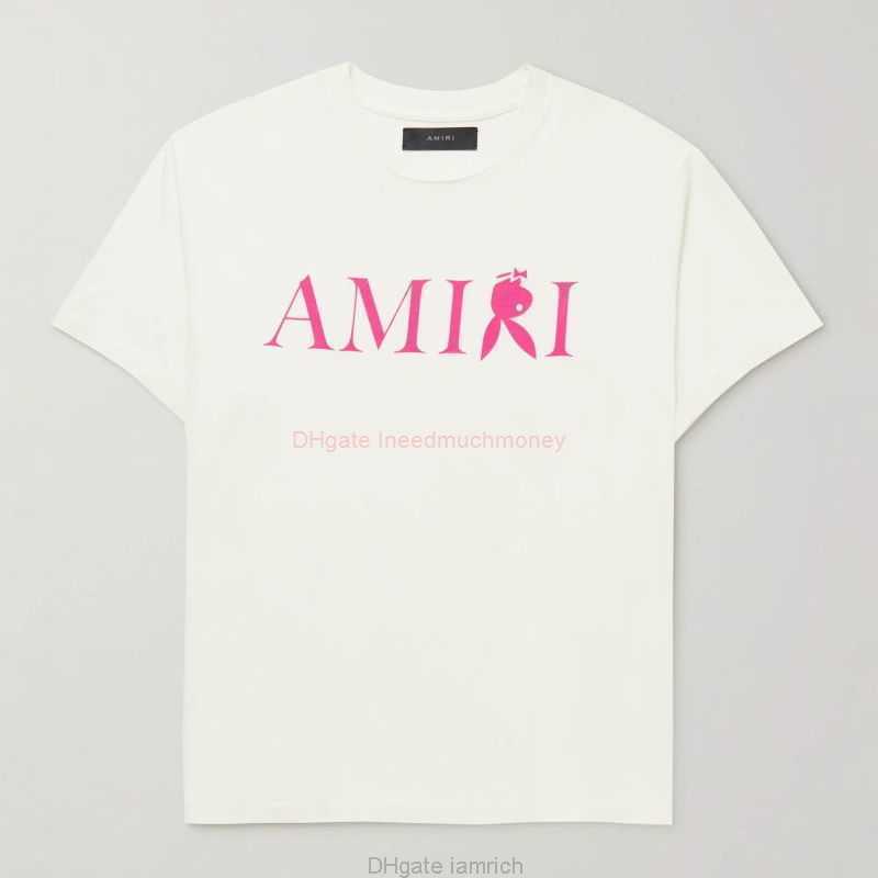 

Designer Fashion Clothing Amires Tees Am Tshirt Amies Hooligan Rabbit Printed Round Neck Pullover Short Sleeve Tshirt Gaojie Spring Summer Couple Luxury Casual Top, Am rogue rabbit - white