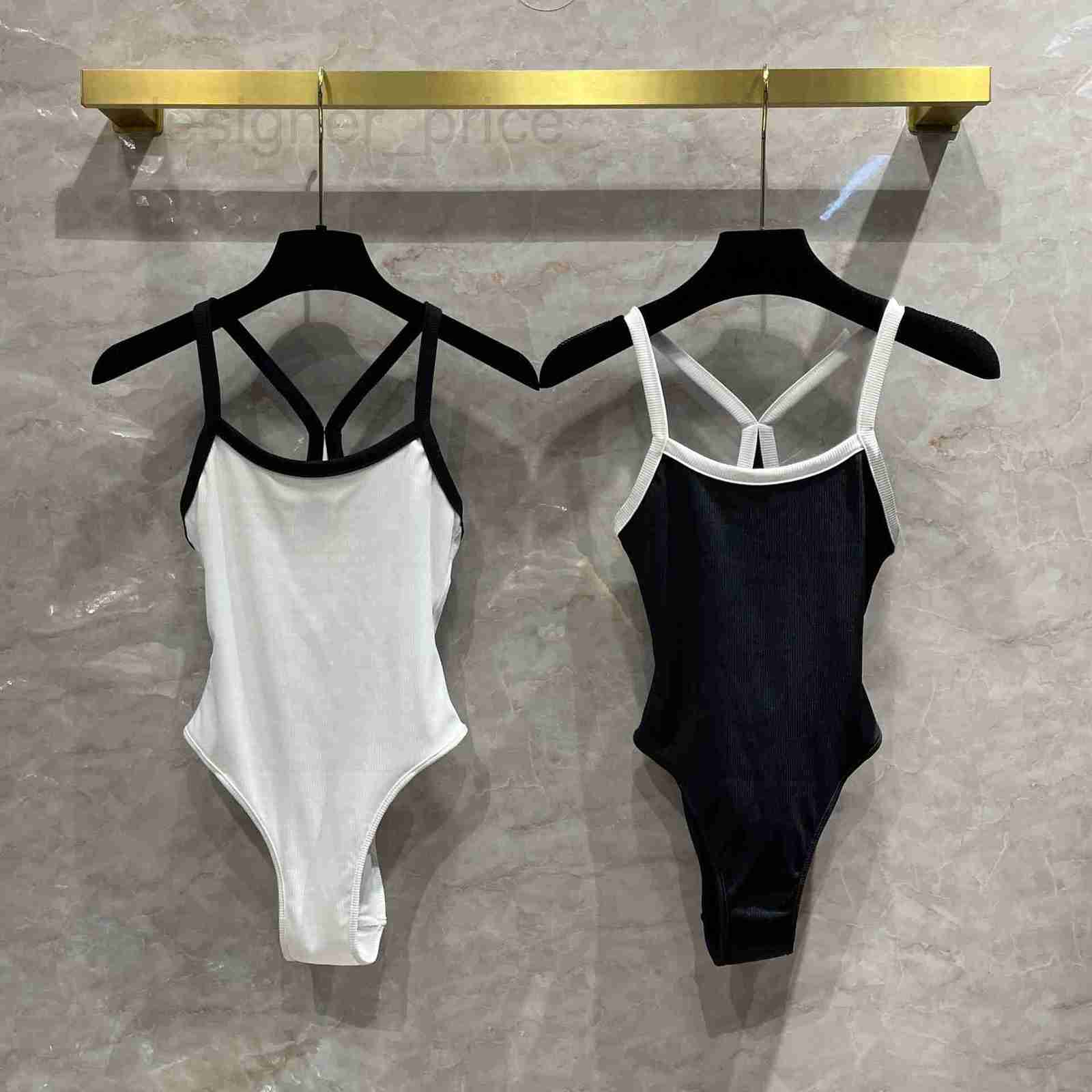 

Women' Swimwear designer Strap bodice jumpsuit charming tight backless celebrity chic pure desire to spend holiday vest briefs swimsuit XPDT, White