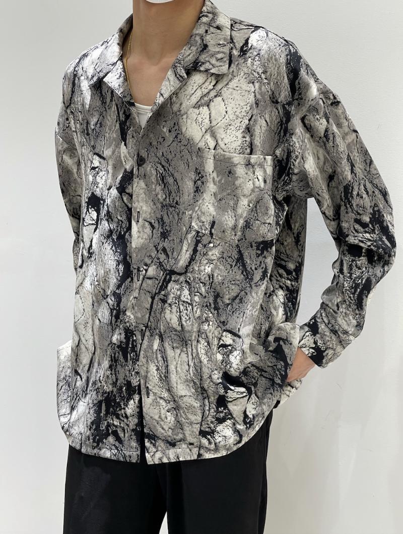 

Men's Casual Shirts R1232 Fashion Men's 2023 Runway Luxury European Design Party Style Clothing, Picture shown