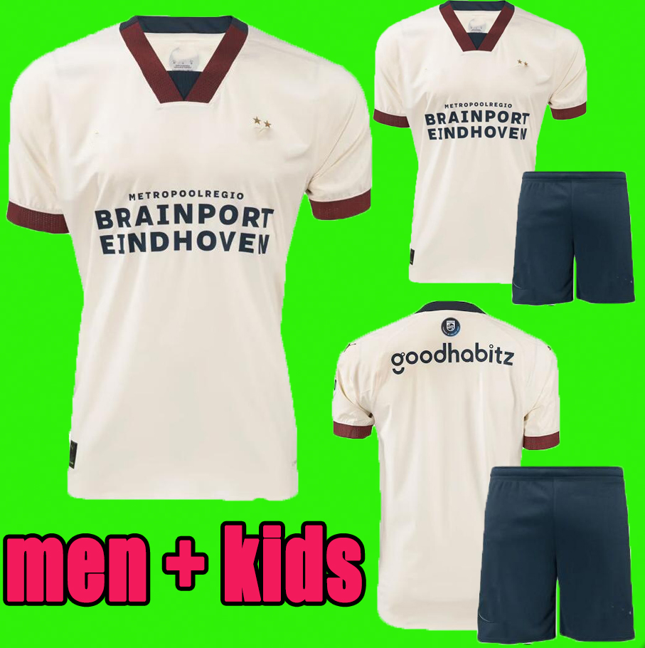 

23 24 Eindhoven Away Soccer Jerseys 2023 2024 Hazard FABIO Silva Home football shirts men kids, Player version