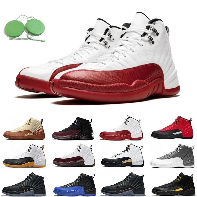 

12 cherry 12s Mens basketball shoes Field Purple Eastside Golf Taxi Varsity Red A Ma Maniere Black Taxi University Blue Game Royal Stealth men sports sneakers, Color#11