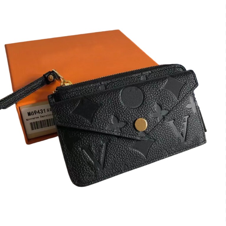 

Designer Card Holder lvl Wallet Short Case Purse Quality Pouch Quilted Genuine Leather Womens Men Purses Mens Key Ring Credit Coin Clutch Mini Bag Brown Canvas