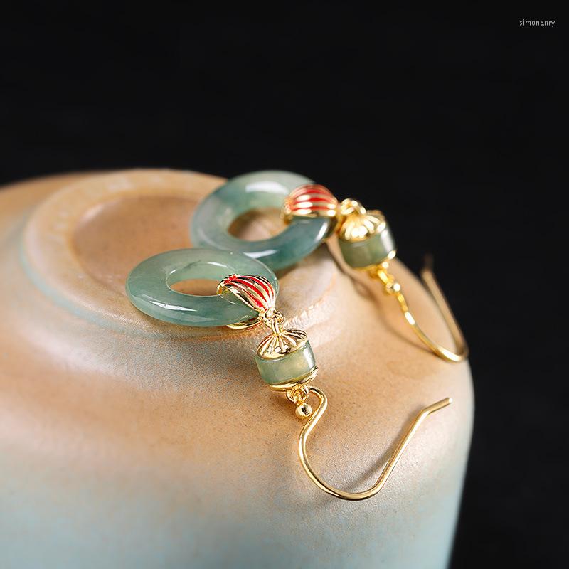 

Dangle Earrings Hyperbole Round Gem Green Crystal Drop Oversize For Women Banquet Jewelry Gifts