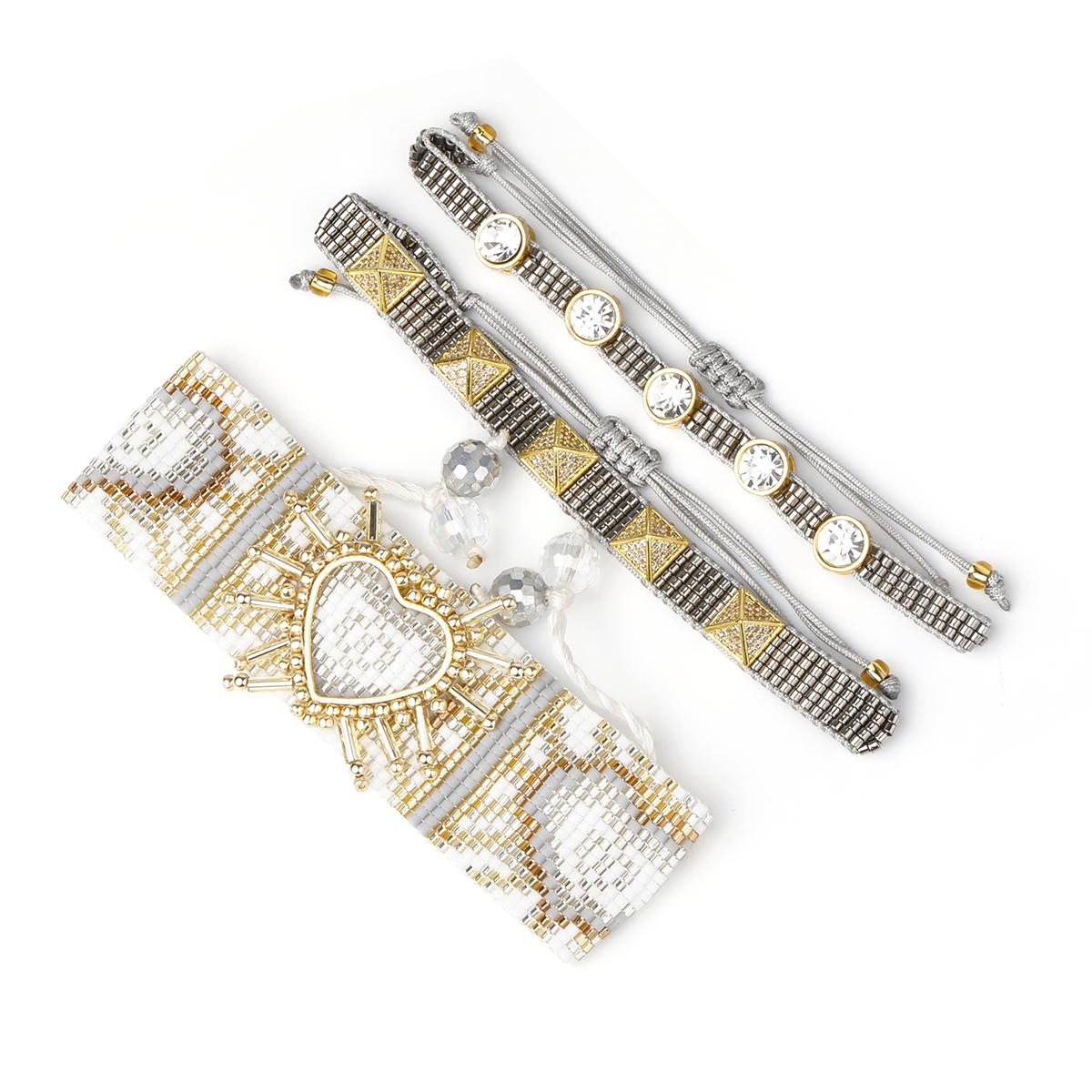 

Bangle YUOKIAA Mostacilla Miyuki Heart Bracelet for Women Mexican Pulseras Beads Charm Bracelets Summer Woven Fashion Jewelry Mujer