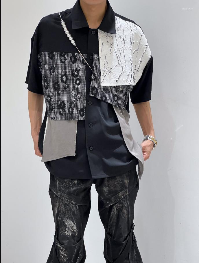 

Men's Casual Shirts Q05352 Fashion Men's 2023 Runway Luxury European Design Party Style Clothing, Picture shown