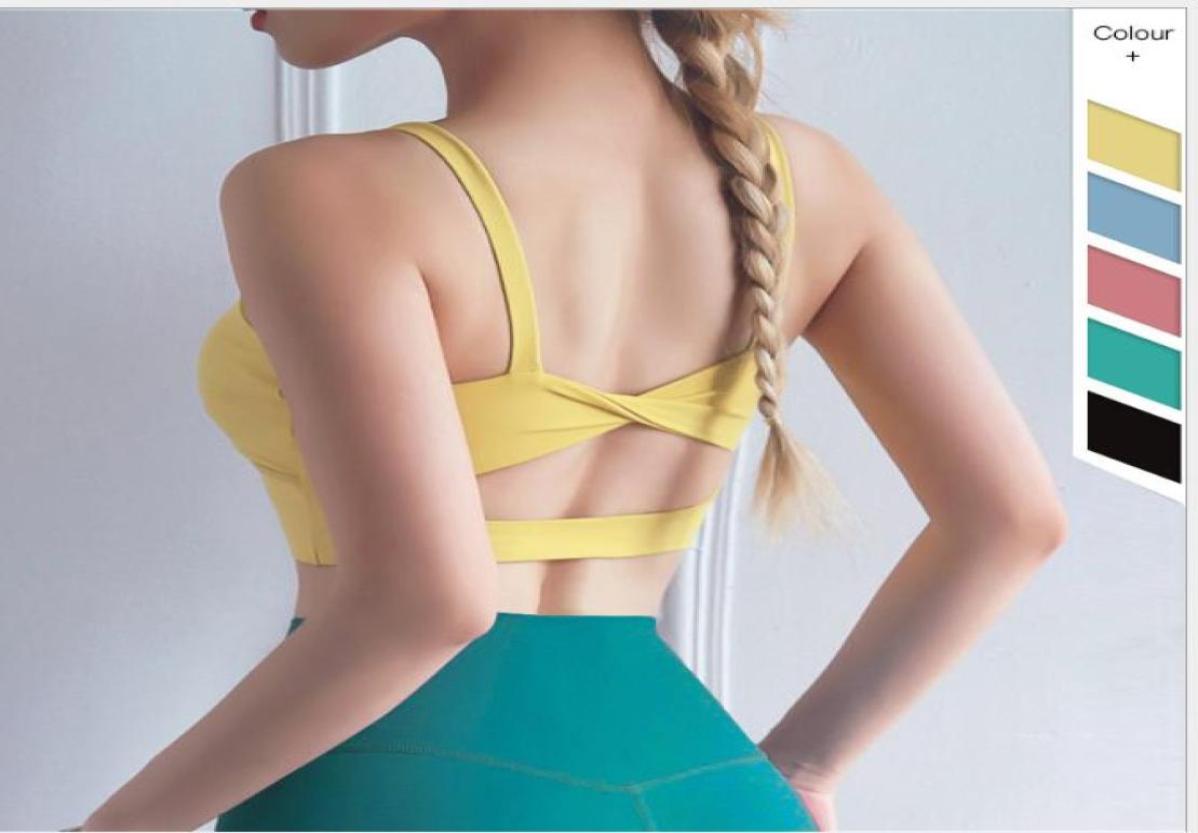 

New European and American threedimensional cup shockproof sports bra traceless hem Yoga back sports underwear woman7510189, Red