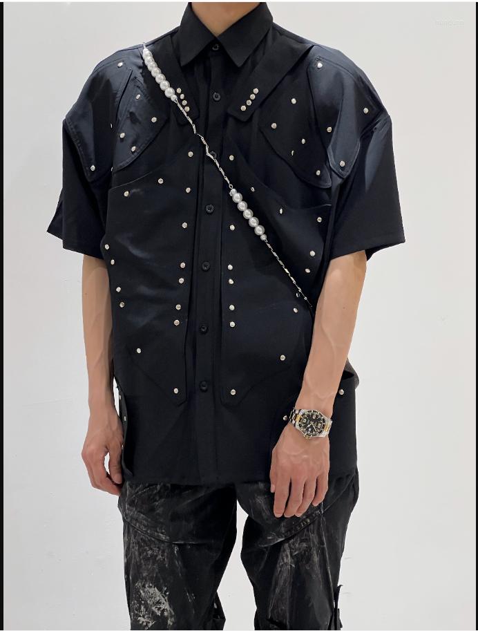 

Men's Casual Shirts Q05349 Fashion Men's 2023 Runway Luxury European Design Party Style Clothing, Picture shown