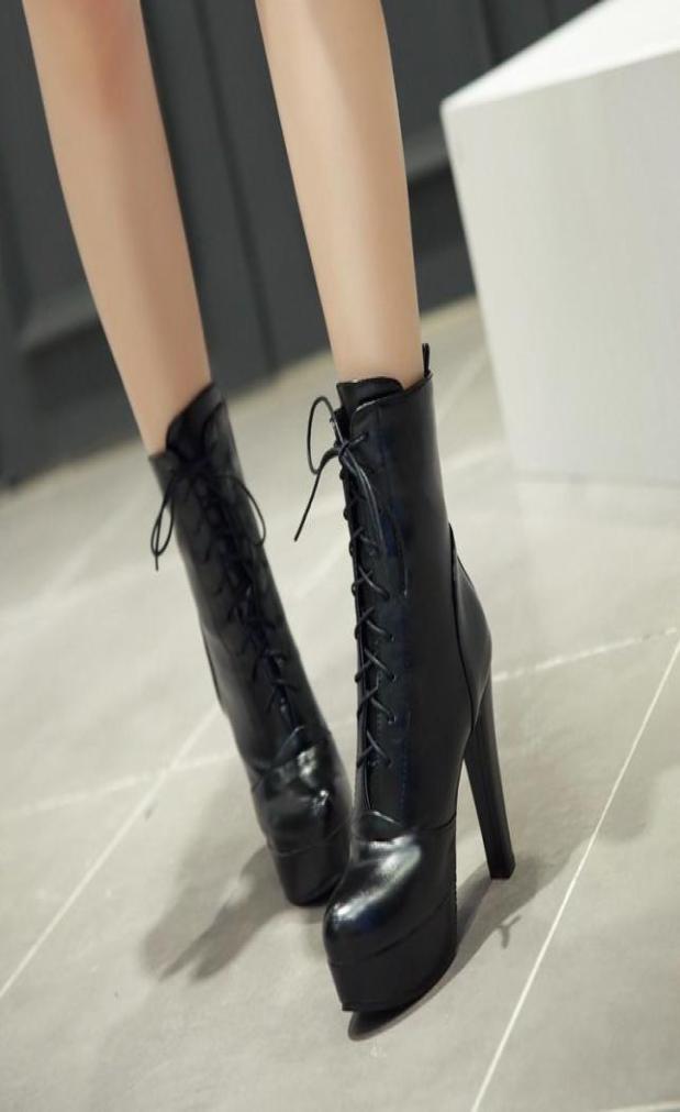 

2017 Real Botas Mujer Plus Big Size 3445 Women Boots Winter Spring Autumn New Fashion Shoes Increasing Comfortable Casua3297324, Black