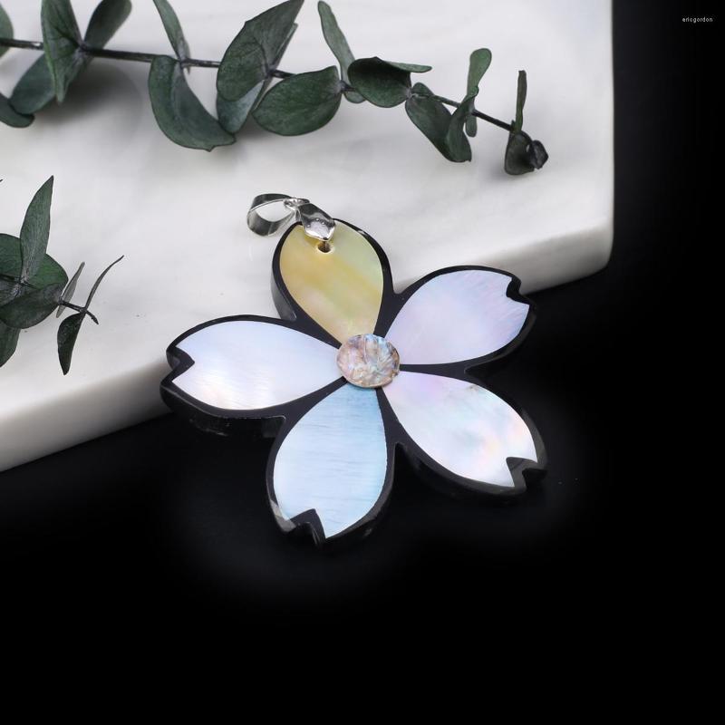 

Charms 1pc Natural Shell Pendant Dual-purpose Brooch Flower/Sharp/Feather Shape For Women Men DIY Necklace Accessories