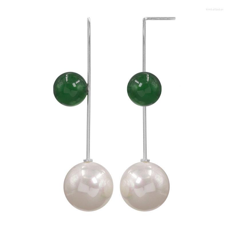 

Dangle Earrings INATURE 925 Sterling Silver Natural Agate Pearl Fruit Statement For Women Sweet Girl Jewelry Gifts