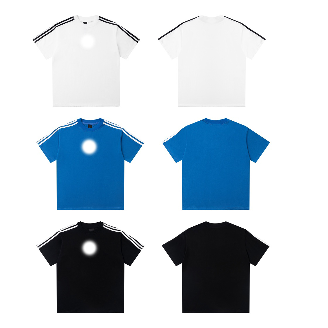 

Luxury Men's T-Shirts t shirts for women Ba Adi brand New letter logo Top version co-branded Clover Embroidery logo short sleeve T-shirt, Blue