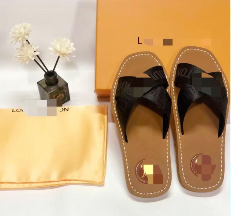 

Newest Branded Women Woody Mules Flat Slipper Designer Lady Lettering Fabric Outdoor Leather Sole Slide Sandal size 35--42 L63V0, #7
