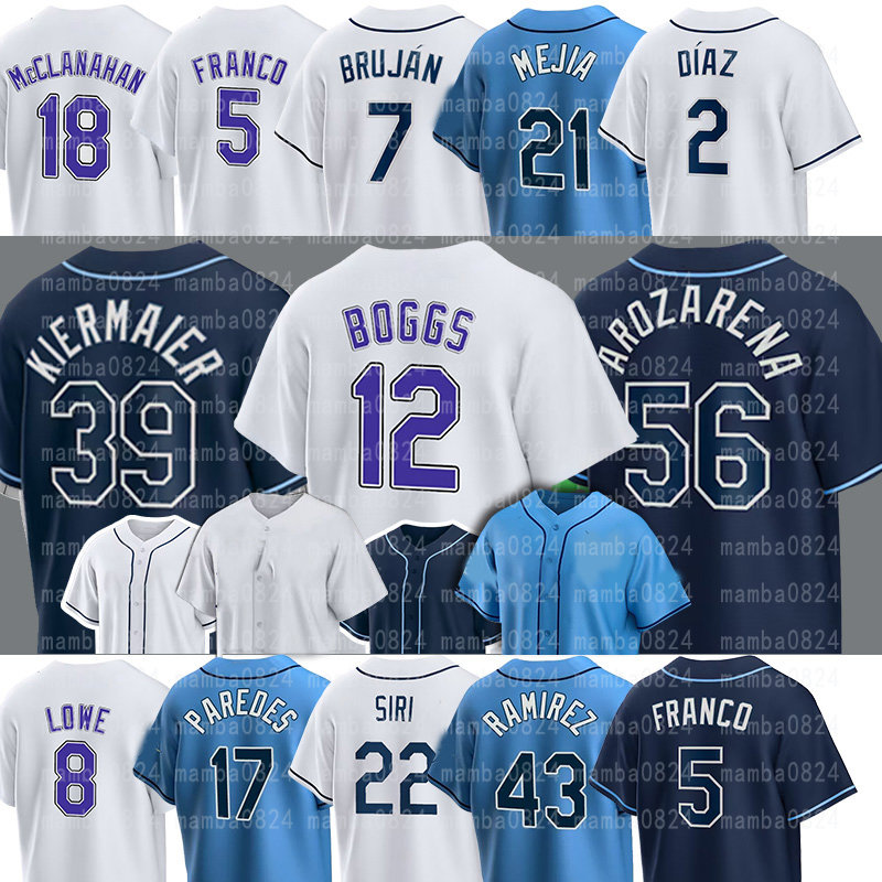 

Wander Franco Baseball Jersey Rays Brandon Lowe Vidal Brujan Randy Arozarena Shane McClanahan Francisco Mejia Kevin Kiermaier Jason Adam Jose Siri, Men(g m)