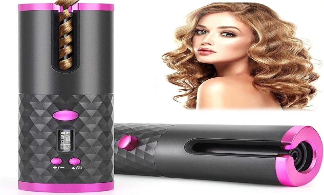 

Automatic Rotating Hair Curler Ceramic Cordless Curling Iron USB Rechargeable LCD Display Temperature Hair Waver Curlers Wand 22066329685