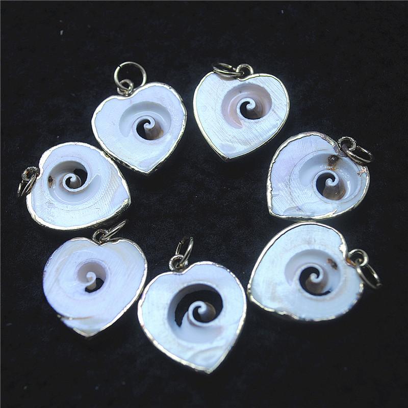 

Charms Nature Shell Pendants For Women Necklace Making Designs Findings Size 20MM Heart Shape Top Fashion DIY Items