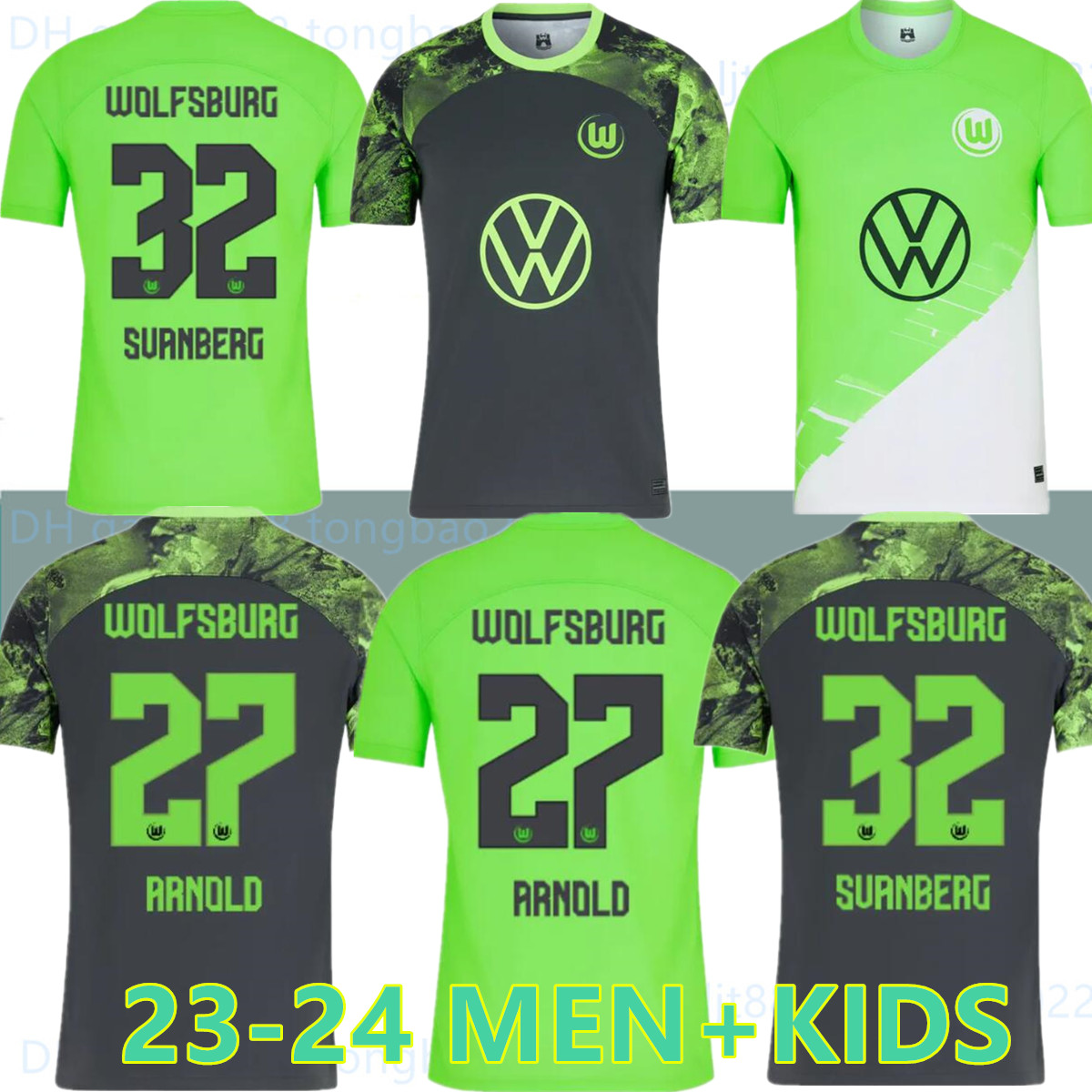 

23 24 VfL Wolfsburg Soccer jerseys LACROIX VAN DE VEN 2023 2024 ARNOLD SVANBERG Football Shirt MARMOUSH WIND WALDSCHMIDT WIMMER NMECHA GERHARDT Camisetas men kids, 23-24 home
