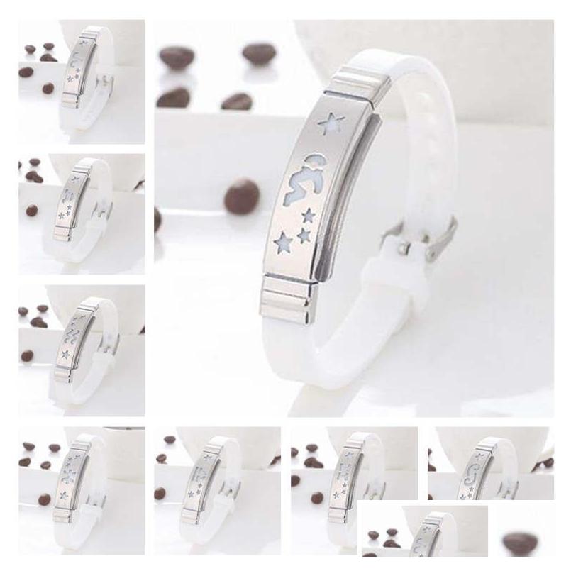 

Identification Sile Watch With Negative And Stainless Steel Bracelet 12 Constellations I Gsfb376 Mix Order 20 Pieces A Lot Charm Dro Dh52F